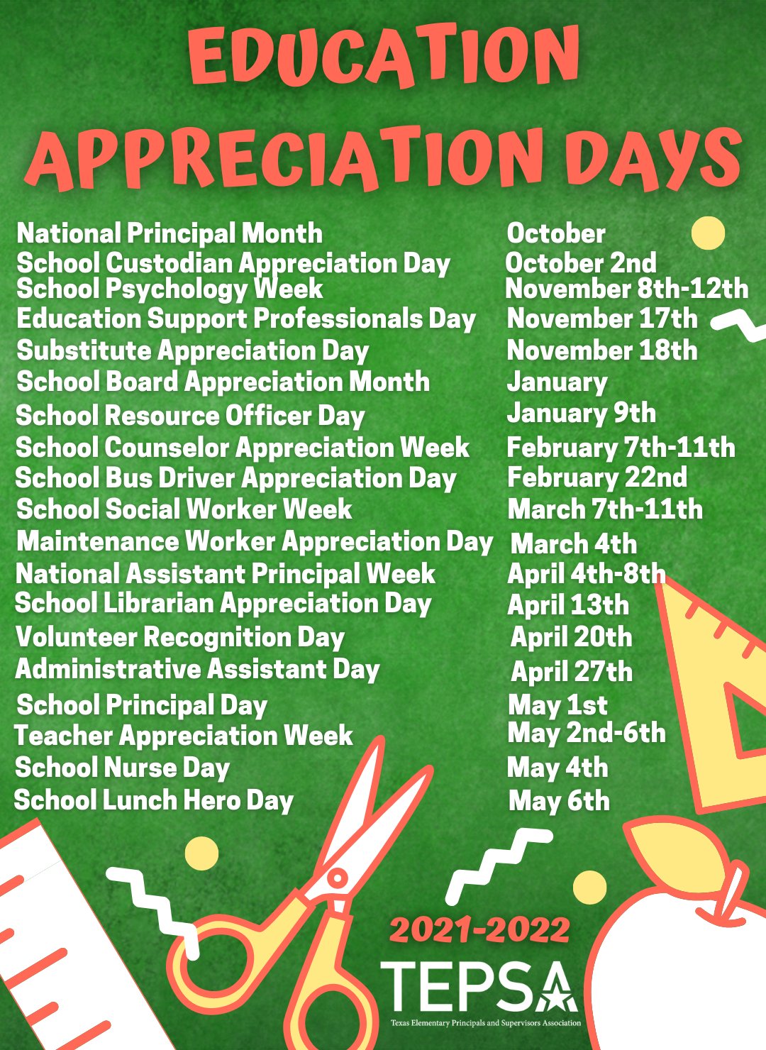 Teacher Appreciation Day 2024 Date Raine Carolina